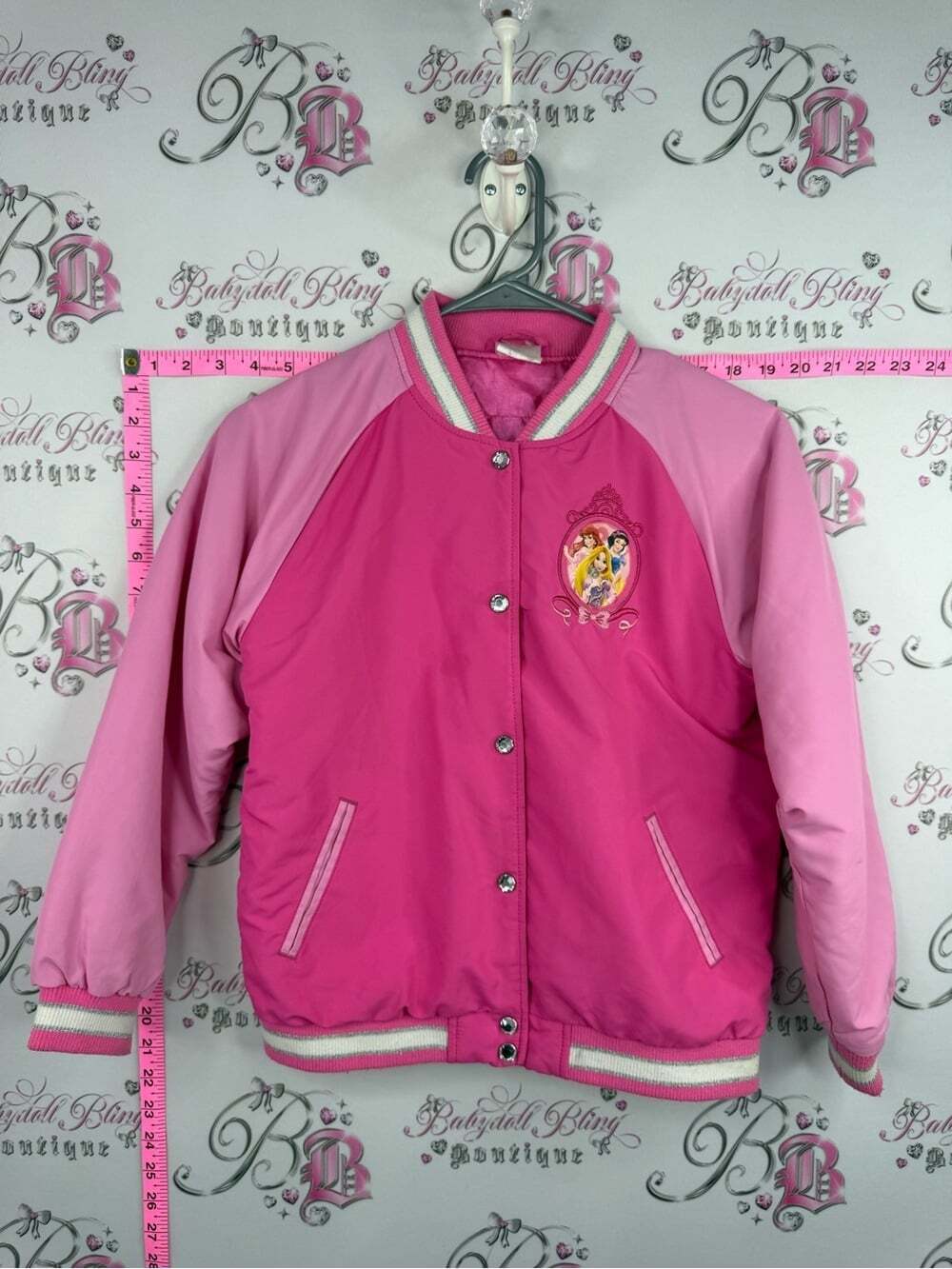 Disney jacket coat princesses Pink Two-Tone Princess Puffer Jacket